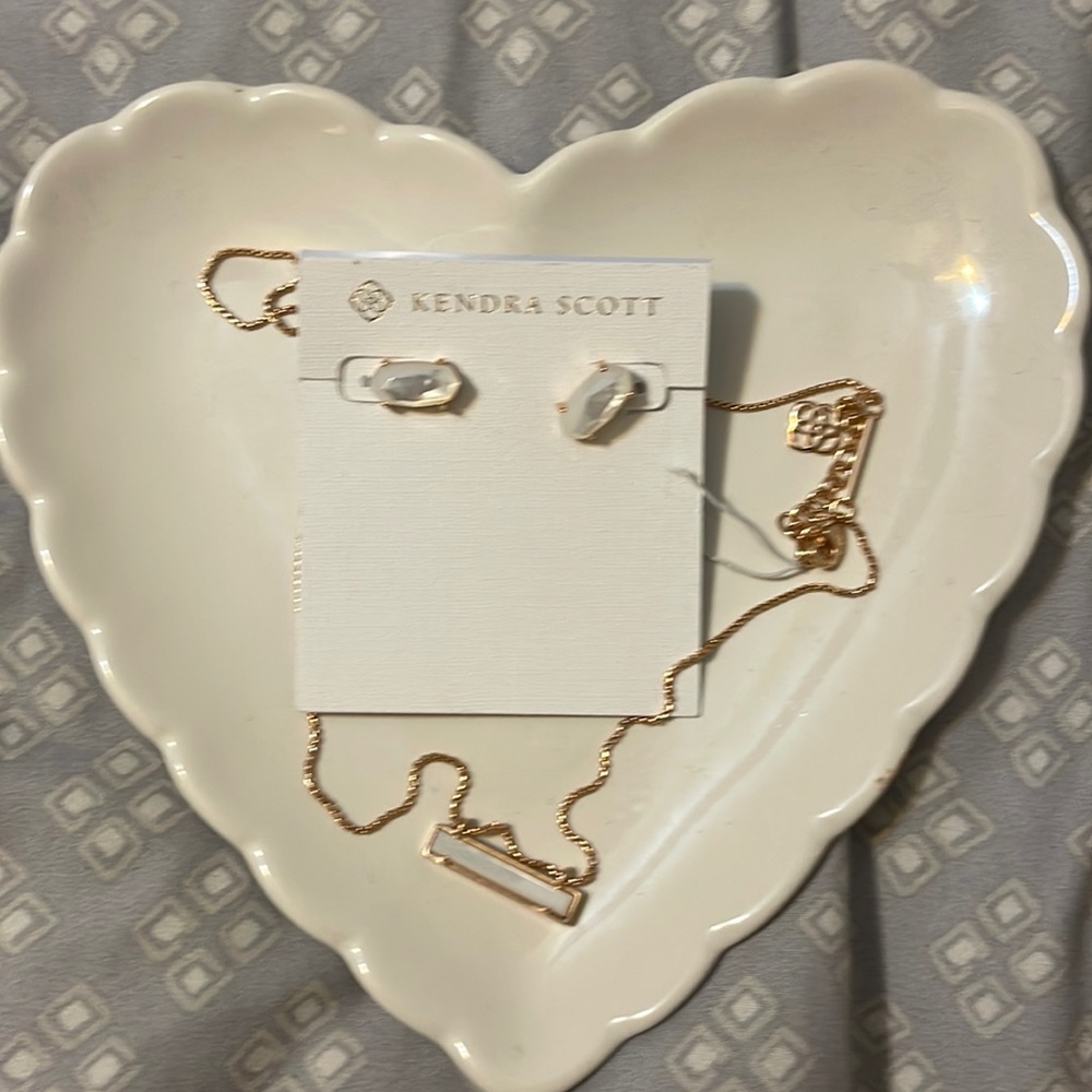 Earrings and necklace
